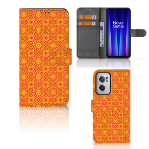 OnePlus Nord CE 2 Telefoon Hoesje Batik Oranje