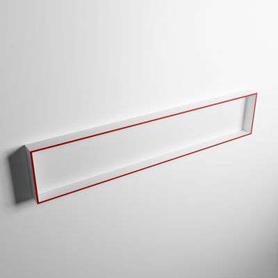 MONDIAZ EASY Nis 149,5x29,5cm in solid surface kleur Fire | Talc. 1 vak geschikt voor in- of opbouw