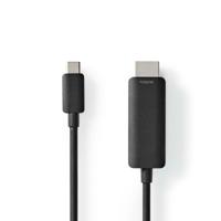 Nedis USB-C™ Adapter | USB 3.2 Gen 1 | USB-C™ Male | HDMI™ Connector | 4K@60Hz | 1.00 m | Rond | Vernikkeld | PVC | Zwart | Label - CCGL64655BK10 Nedis USB-C™ Adapter | USB 3.2 Gen 1 | USB-C™ Male | HDMI™ Connector | 4K@60Hz | 1.00 m | Rond | Vernikkeld | PVC | Zwart | Label - CCGL64655BK10