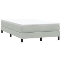 Boxspring zonder matras fluweel lichtgrijs 120x210 cm