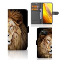 Xiaomi Poco X3 | Poco X3 Pro | Telefoonhoesje | Met pasjeshouder | Leeuw