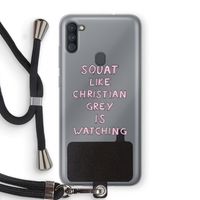 Christian Grey: Samsung Galaxy A11 Transparant Hoesje met koord