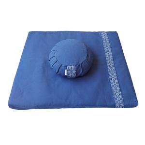 Meditation set with cushion zafu - Denim Blue