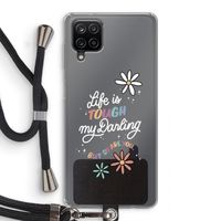 Tough Life: Samsung Galaxy A12 Transparant Hoesje met koord
