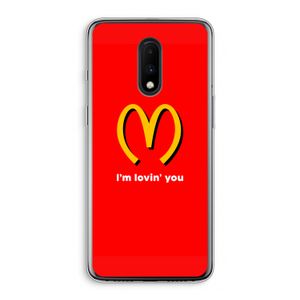 I'm lovin' you: OnePlus 7 Transparant Hoesje