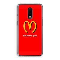 I'm lovin' you: OnePlus 7 Transparant Hoesje