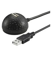 Goobay USB Verl AA 150 MA. HiSpeed 2.0 1.5m USB-kabel 1,5 m USB A Zwart