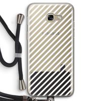 Strepen zwart-wit: Samsung Galaxy A5 (2017) Transparant Hoesje met koord