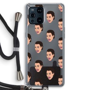 Ugly Cry Call: Oppo Find X3 Pro Transparant Hoesje met koord