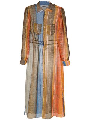 Amir Slama robe-chemise en soie - Multicolore