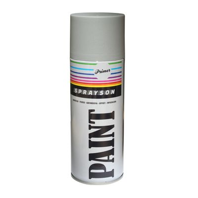 Sprayson Verf Spuitbus - Spuitlak - Primer Grijs - 400 ml - 12 stuks Sprayson Verf Spuitbus - Spuitlak - Primer Grijs - 400 ml - 12 stuks