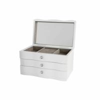 Juwelenkistje DKD Home Decor 27 x 18 x 16 cm Wit Hout MDF