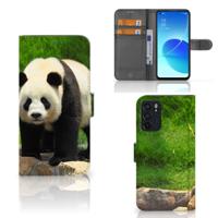 OPPO Reno6 5G | Telefoonhoesje | Met pasjeshouder | Panda