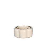 Theelichthouder Pouff crème Ø7xH3,4cm