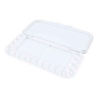 Creativ Company Schilderspalet met deksel, afm 27x12,7x2,3 cm, zilver, wit, 1 stuk
