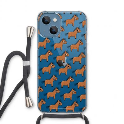 Pony: iPhone 13 Transparant Hoesje met koord