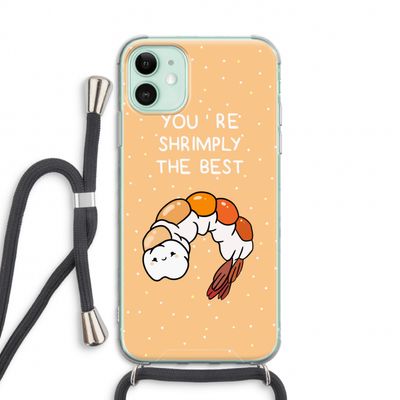 You're Shrimply The Best: iPhone 11 Transparant Hoesje met koord
