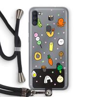 Happy bento friends: Samsung Galaxy A11 Transparant Hoesje met koord Happy bento friends: Samsung Galaxy A11 Transparant Hoesje met koord