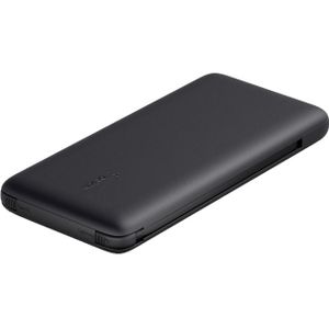 2-poorts 10.000 mAh USB-C-powerbank met geïntegreerde kabels Powerbank