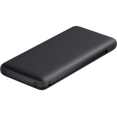2-poorts 10.000 mAh USB-C-powerbank met geïntegreerde kabels Powerbank