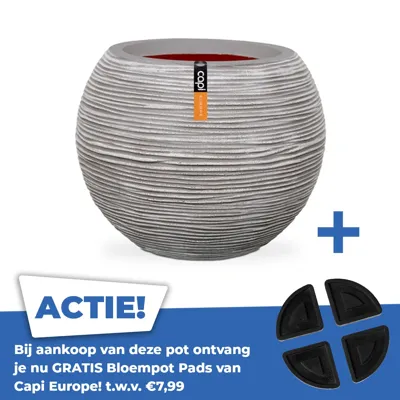 Vaas bol Rib NL 40x32 ivoor Vaas bol Rib NL 40x32 ivoor