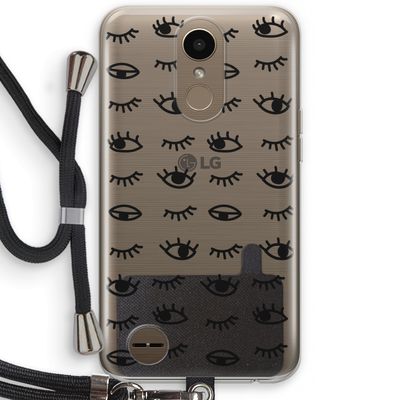 Eye pattern #2: LG K10 (2017) Transparant Hoesje met koord