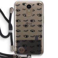 Eye pattern #2: LG K10 (2017) Transparant Hoesje met koord