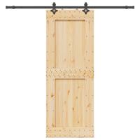Schuifdeur met beslag 85x210 cm massief grenenhout