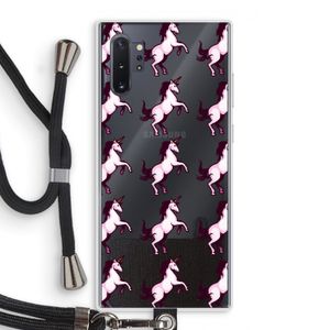 Musketon Unicorn: Samsung Galaxy Note 10 Plus Transparant Hoesje met koord