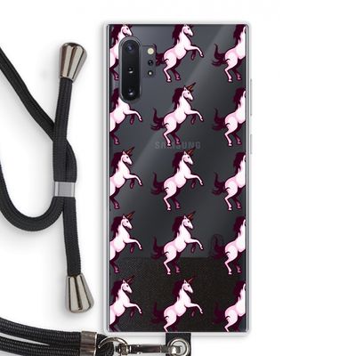 Musketon Unicorn: Samsung Galaxy Note 10 Plus Transparant Hoesje met koord