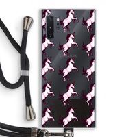 Musketon Unicorn: Samsung Galaxy Note 10 Plus Transparant Hoesje met koord