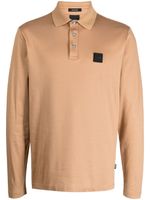 BOSS polo à applique logo - Marron