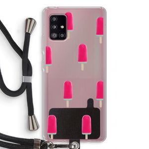 Waterijsje: Samsung Galaxy A51 5G Transparant Hoesje met koord