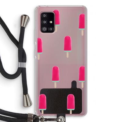 Waterijsje: Samsung Galaxy A51 5G Transparant Hoesje met koord