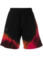 DSQUARED2 short de sport à motif tie-dye - Noir - thumbnail