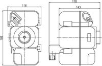 Expansietank, koelvloeistof CRT206000S
