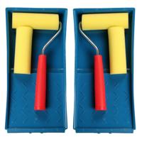 Benson Verfroller - 5x stuks - met bak en beugel - 10 cm - extra fijn - schilderset