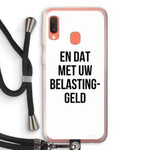 Belastinggeld: Samsung Galaxy A20e Transparant Hoesje met koord