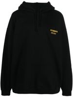 VETEMENTS hoodie à logo brodé - Noir