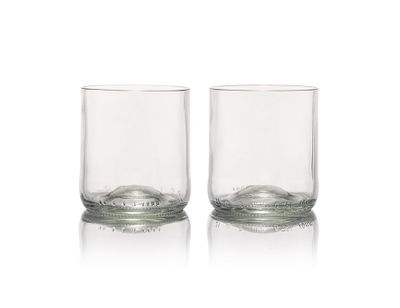 Rebottled glazen - short drink - 2-pack - clear