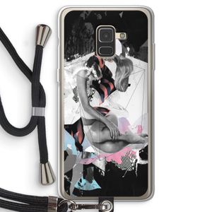 Camouflage de sommeil: Samsung Galaxy A8 (2018) Transparant Hoesje met koord