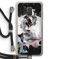 Camouflage de sommeil: Samsung Galaxy A8 (2018) Transparant Hoesje met koord