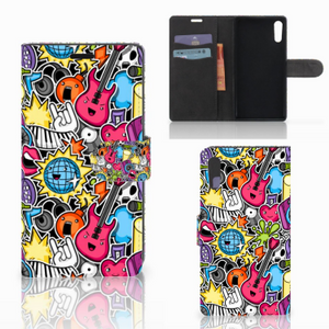 Sony Xperia XZ | Sony Xperia XZs Wallet Case met Pasjes Punk Rock