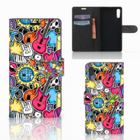 Sony Xperia XZ | Sony Xperia XZs Wallet Case met Pasjes Punk Rock - thumbnail
