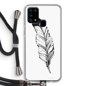 Pluim: Samsung Galaxy M31 Transparant Hoesje met koord
