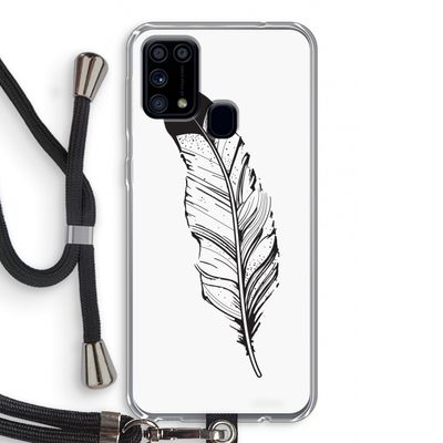 Pluim: Samsung Galaxy M31 Transparant Hoesje met koord