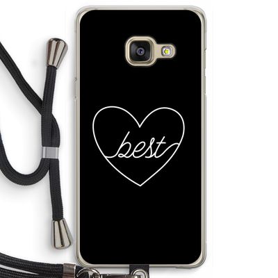 Best heart black: Samsung Galaxy A3 (2016) Transparant Hoesje met koord