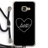 Best heart black: Samsung Galaxy A3 (2016) Transparant Hoesje met koord