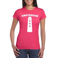 Gay Pride Amsterdammertje shirt roze dames - thumbnail