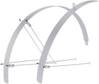 CONTEC spatbordset "flat fender" ct fender set flat fender "28" 32mm alu silver